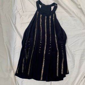 FREE PEOPLE Beaded halter top